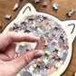 🎁Pěkný vánoční dárek🎅135dílné dřevěné puzzle ve tvaru kočky v barvách Morandiho