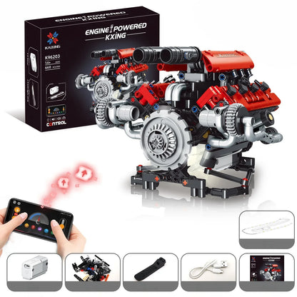 vlastní výroba🔥 burácející model motoru V8!