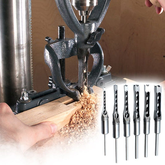 💁‍♂️Woodworking Square Hole Drill Bits / Adaptérový držák⚒️
