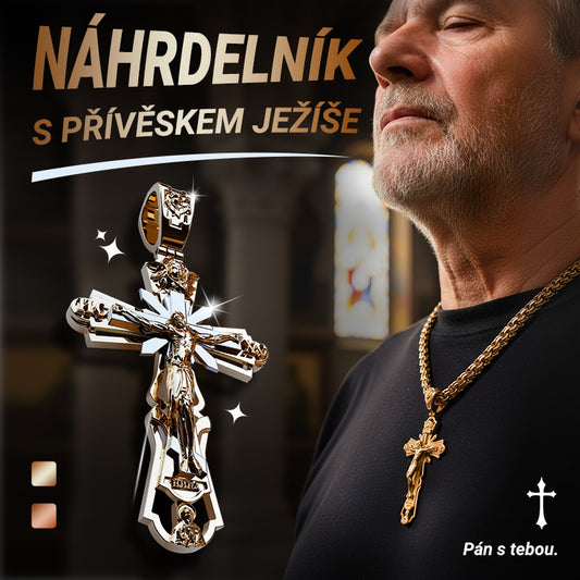 ✨ Koli s přívěskem zobrazujícím Ježíše