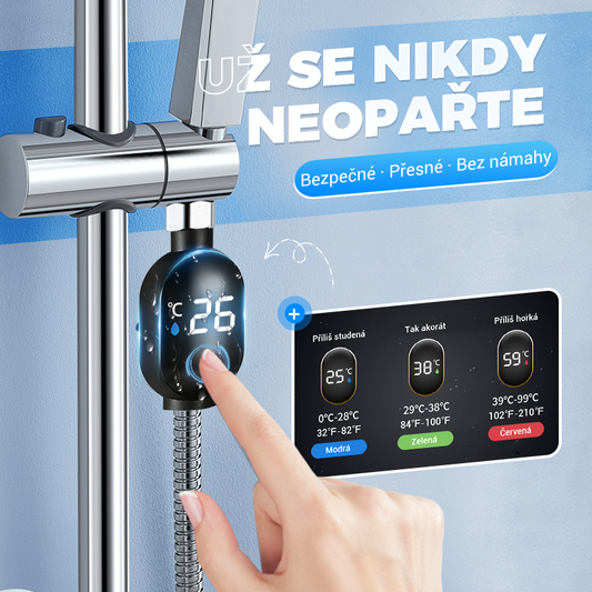 💡Vodotěsný LED displej Sprchový teploměr v Celsiích