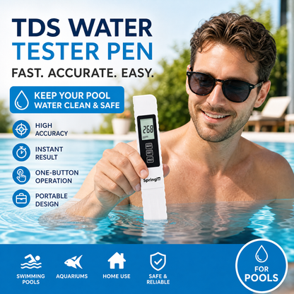 ✨ TDS měřič kvality vody 3 v 1 - pro měření pH, chloru a tvrdosti, s LCD displejem, pro bazény a akvária 🌊📱