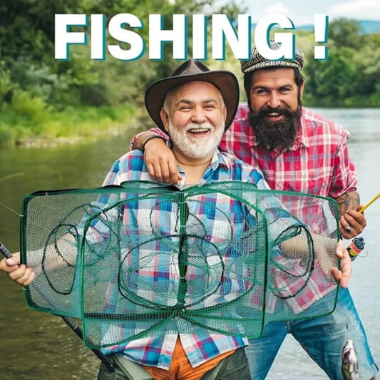 🚨 Automatická skládací síť pro rybáře – zesílená nylonová rybářská síť 🎣✨
