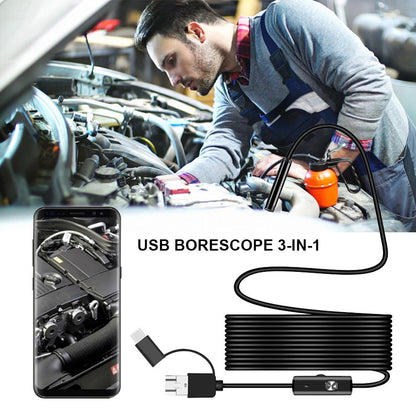🔍 3v1 USB endoskopická kamera – 💡 Ideální pro kontrolu motorů, potrubí, kabelů a těžko dostupných míst📱 🔧