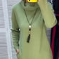 【✨Teplé a útulné】👗Dámské šaty s dlouhým rukávem Split Pullover