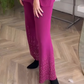 ✨Nouă sosiri✨Přiléhavý pletený dvoudílný set s kamínkovým dekorem