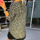 Dámské šaty s krajkovým lemováním a leopardím potiskem