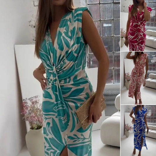 🔥👗 Letní šaty 2025 s rozparkem a květinovým potiskem