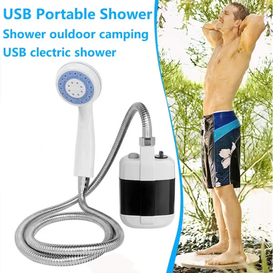 🚿Přenosná kempingová sprcha s nastavitelným průtokem✨