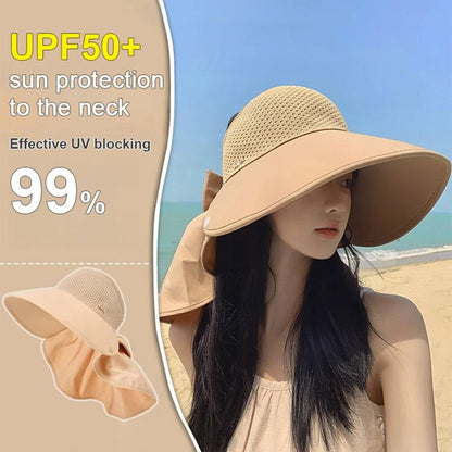 🌞Letní kousky 2026😍👒Sluneční klobouk s velkou krempou a odnímatelným šátkem