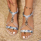 🌺Dámské boho PU kožené ploché sandály👡