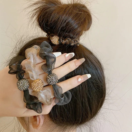 【✨Kupte 1 a získejte 2 zdarma】💕Elegantní síťované pásky do vlasů s krystaly