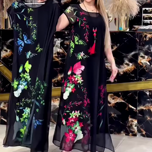 🌸 Elegantní květinové tylové šaty pro ženy