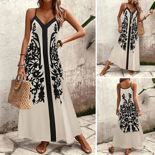 Dámské šaty Spaghetti Strap Flowy Maxi Dress
