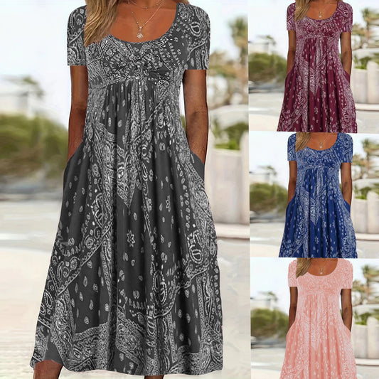[XL-4XL]🥰Dámské Elegantní Květinové Šaty