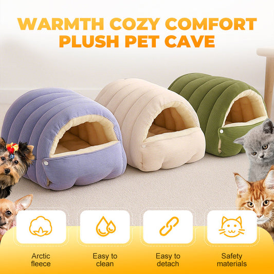 🐶🐱Teplo Útulný komfort  Plyšová jeskyně pro domácí mazlíčky🐾