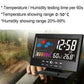 🔥Digitální stolní budík LED s monitorem teploty a vlhkosti a předpovědí počasí