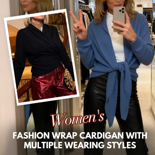 Dámský módní zavinovací kardigan s více způsoby nošení
