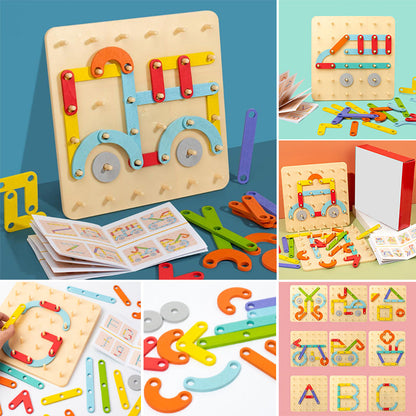 Skládací puzzle s perforovanou deskou