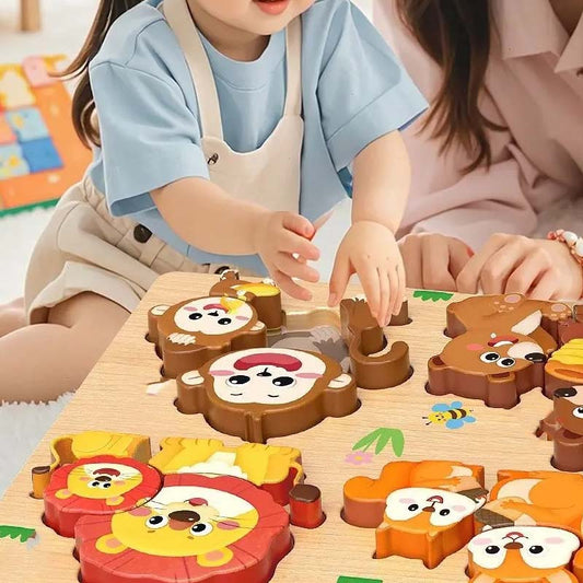 Vzdělávací dřevěné 3D puzzle