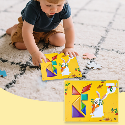 🔥Magnetické 3D puzzle Tangram pro děti