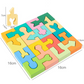 Dřevěné puzzle s geometrickými tvary pro batolata