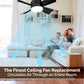 🔥40W LED stropní ventilátor s osvětlením – extrémně tichý, s dálkovým ovládáním 🎯