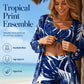 Women Tropical Print 3-Piece Swimwear Set