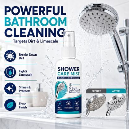 🚿✨Rychle odstraňuje vodní kámen ze sprchy – rozpouští odolné minerální usazeniny a skvrny od tvrdé vody🧼💪