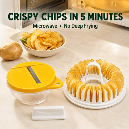 🥔🍟 Domácí výrobník bramborových lupínků do mikrovlnné trouby - bez oleje, křupavý a zdravý - ideální na domácí svačinky 🥗✨