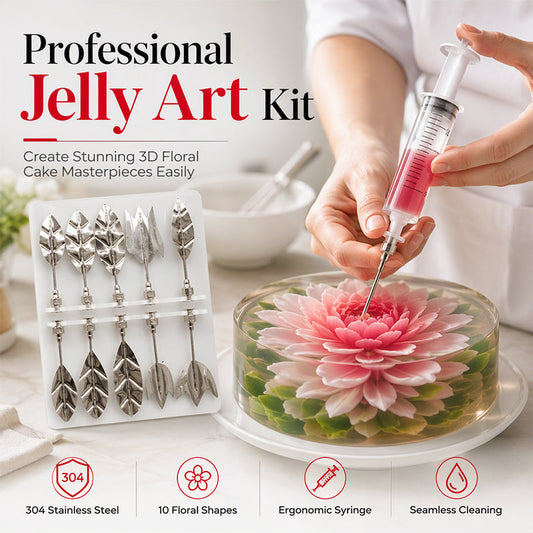 🛒 🎂 3D želatinové malířské nástroje – profesionální sada, realistické květiny a nerezová ocel ✨🎨