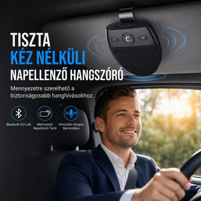 🚗 Bluetooth hands-free sada SP11 na sluneční clonu do auta, automatické zapnutí pomocí vibračního senzoru, podpora A2DP a hlasové oznámení volajícího
