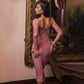 ✨Sexy airy dress✨-Pink Fitted Long-sleeve Dress