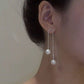 ✨Gift Choice✨-Full Rhinestone Studded Imitation Pearls Drop Tassel Earings😘