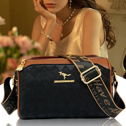 [Nejlepší dárek pro ni] Módní diamantový vzor Velkokapacitní třívrstvá crossbody taška